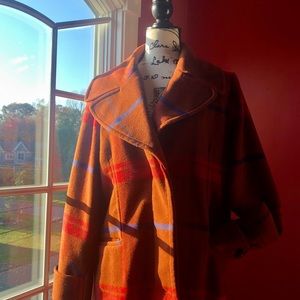 Anthropologie Plaid Jasper Coat